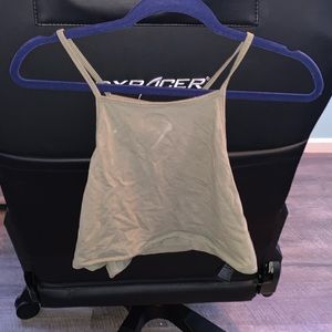 green cropped tank